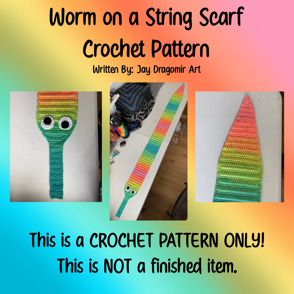 Worm on a String Scarf Crochet Pattern